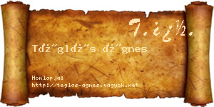 Téglás Ágnes névjegykártya