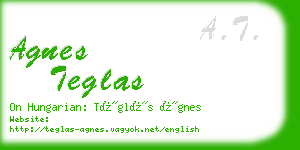 agnes teglas business card